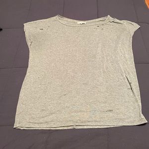 Express gray tshirt with cut outs. Size large